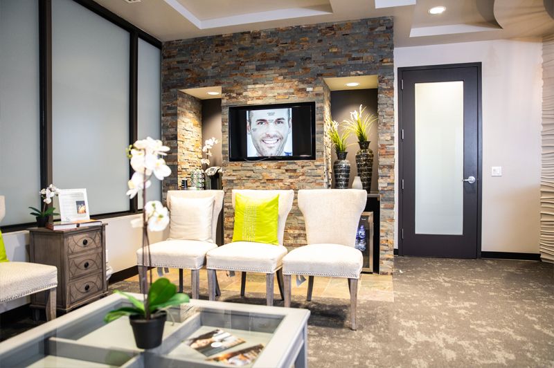 Cherry Creek Dental Spa reception wall and office interior